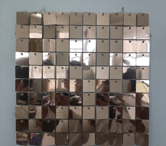 Premium Click-Together Champagne Shimmer Wall – 50 Panels