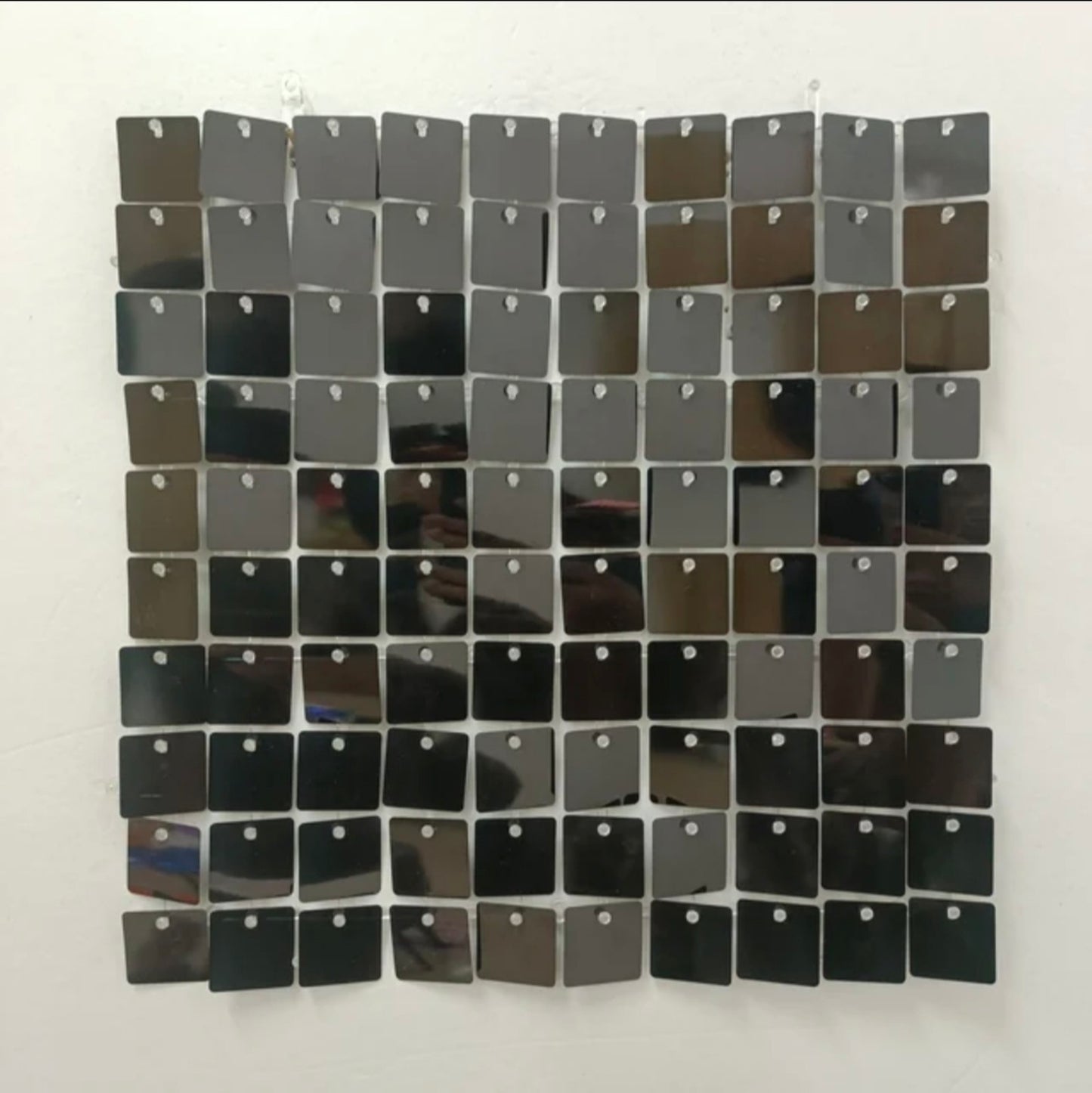 Premium Click-Together Mirror Black Shimmer Wall – 50 Panels