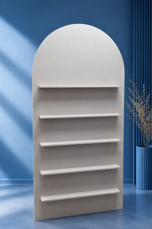 Treat wall with 5 shelves