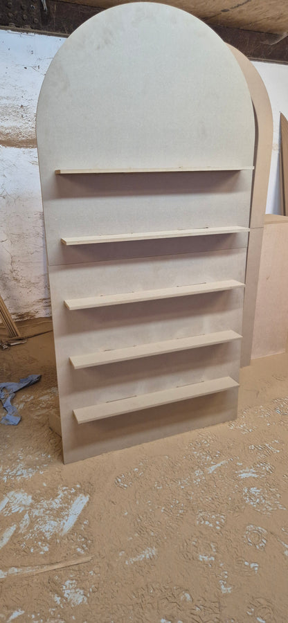 Treat wall with 5 shelves