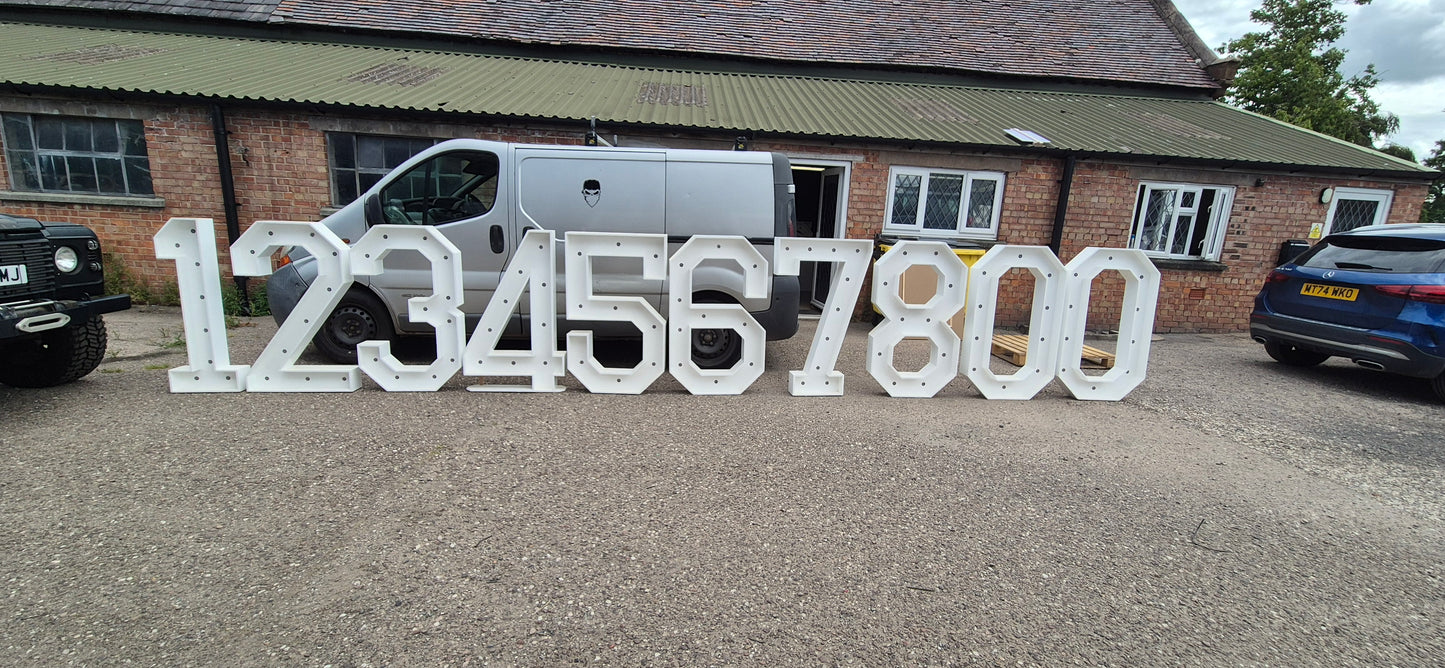 Full Set Of 4ft Marquee Numbers