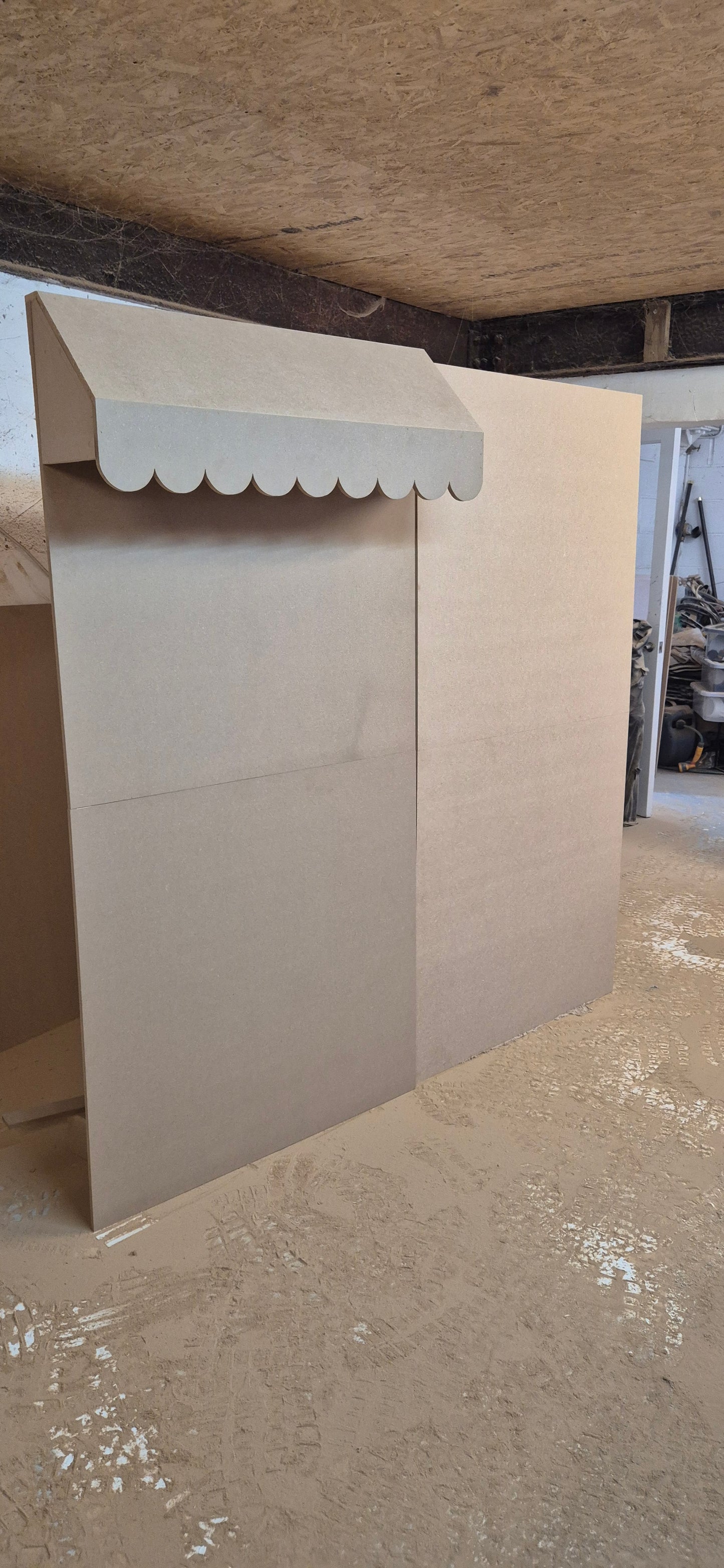 Sailboard with awning