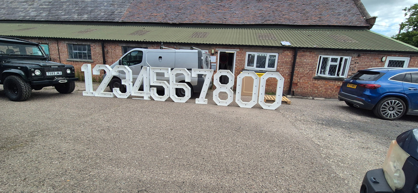 Full Set Of 4ft Marquee Numbers