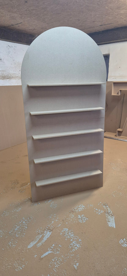Treat wall with 5 shelves