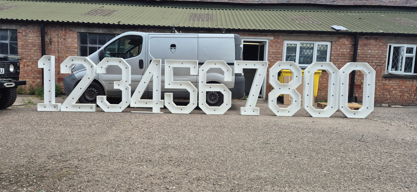 Full Set Of 4ft Marquee Numbers