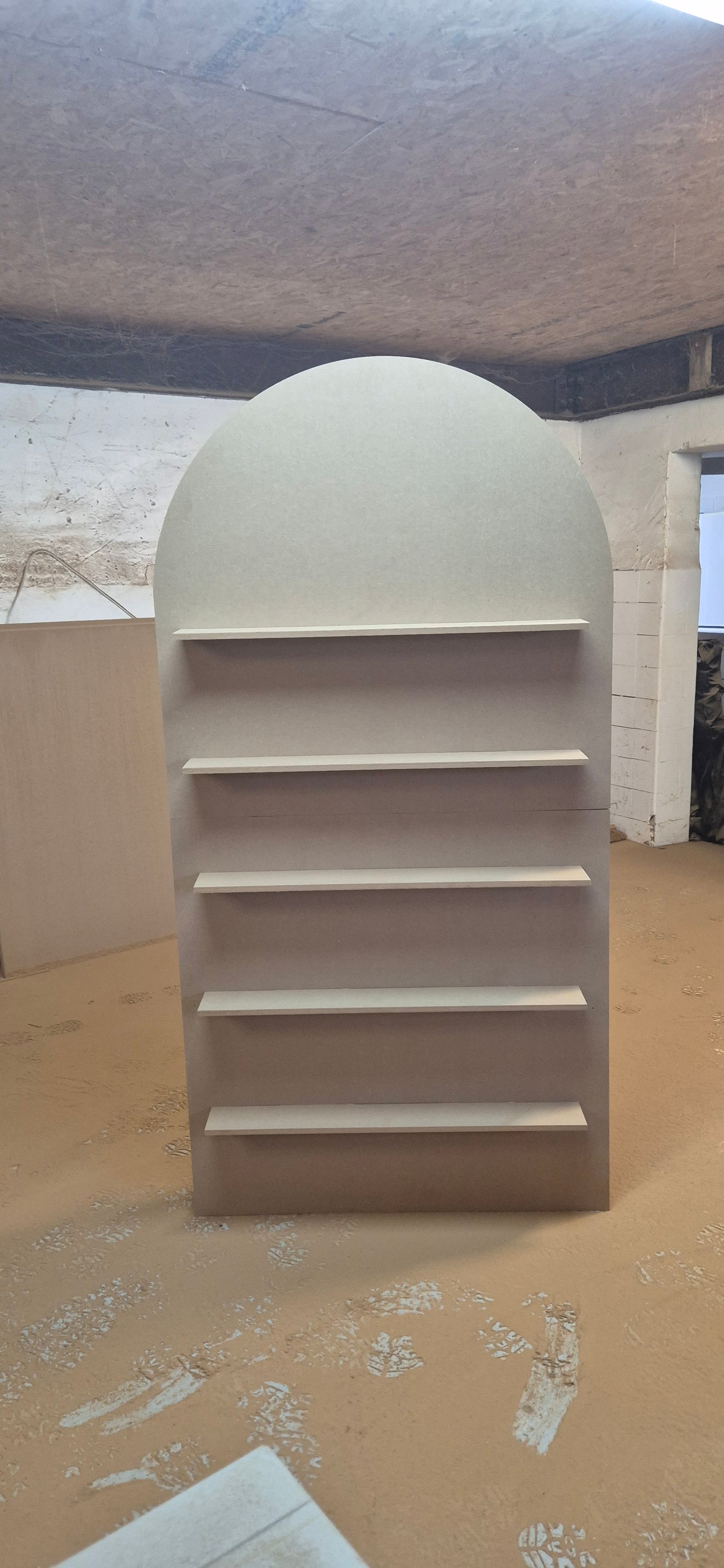 Treat wall with 5 shelves