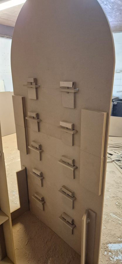 Treat wall with 5 shelves