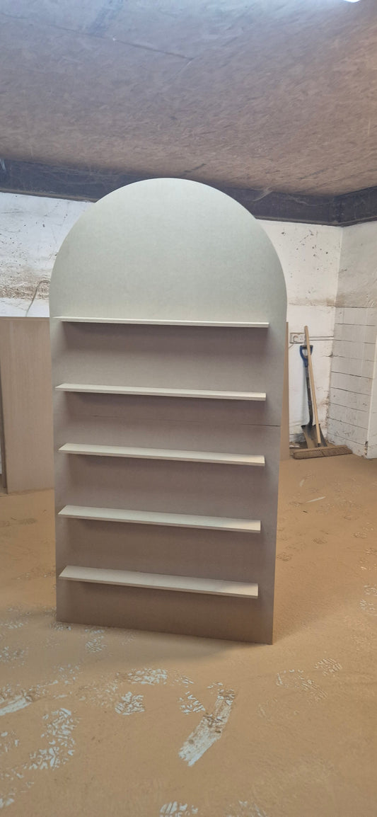 Treat wall with 5 shelves